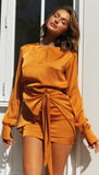 Bright Idea Tie Front Dress - Marigold Ins Street