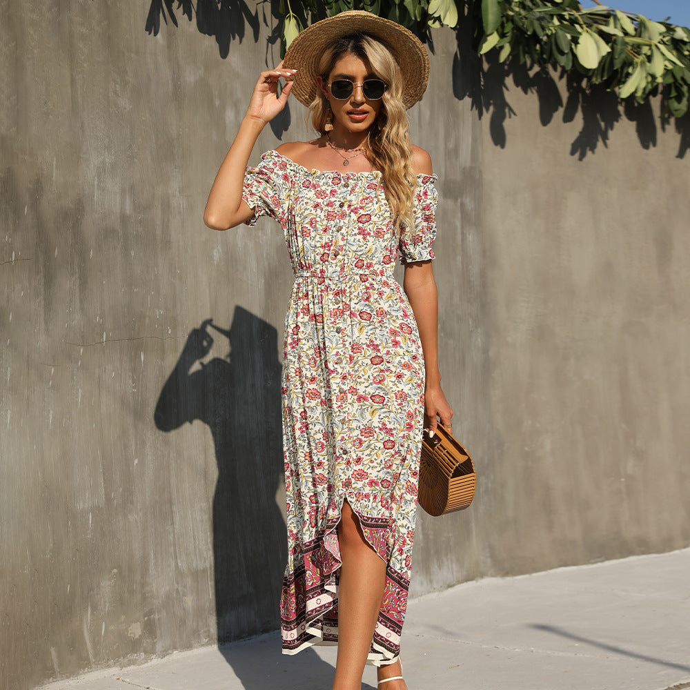 Forster Smocked Off The Shoulder Midi Dress Ins Street