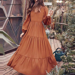 Isadore Satin Tiered Boho Midi Dress - FINAL SALE Ins Street