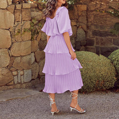 Inez Tiered Plisse Midi Dress - FINAL SALE Ins Street