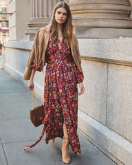 On Pace Floral Twist Front Maxi Dress Ins Street