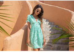 You Have My Heart Tiered Babydoll Dress - Emerald Ins Street