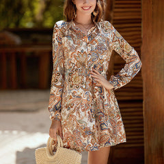 Raina Printed Button Down Shirt Dress - FINAL SALE Ins Street