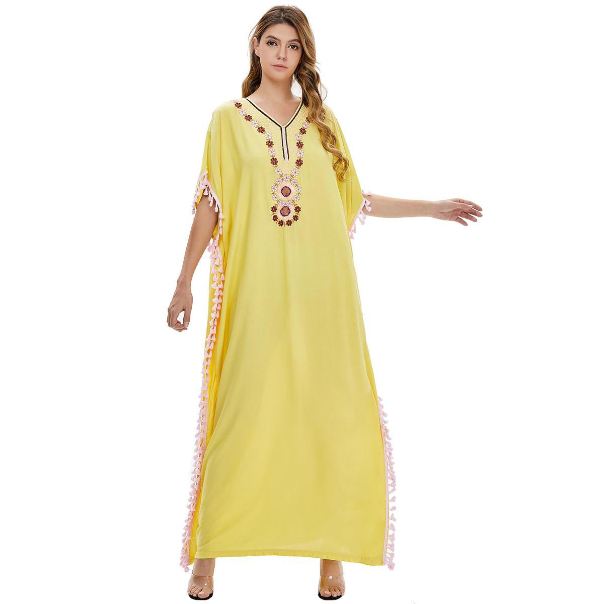 Golden State Embroidered Maxi Dress Ins Street