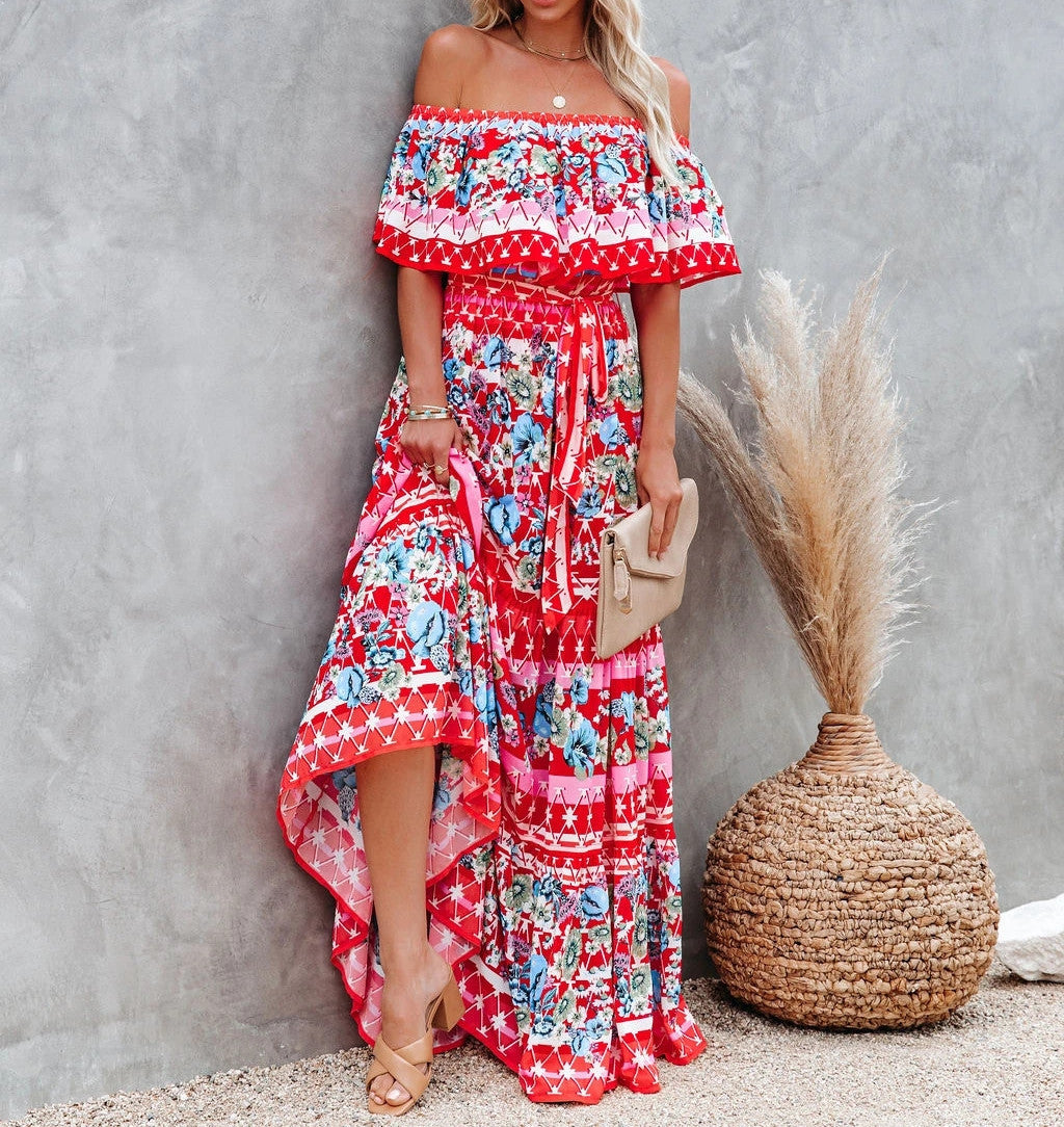 Sevilla High Low Halter Maxi Dress Ins Street