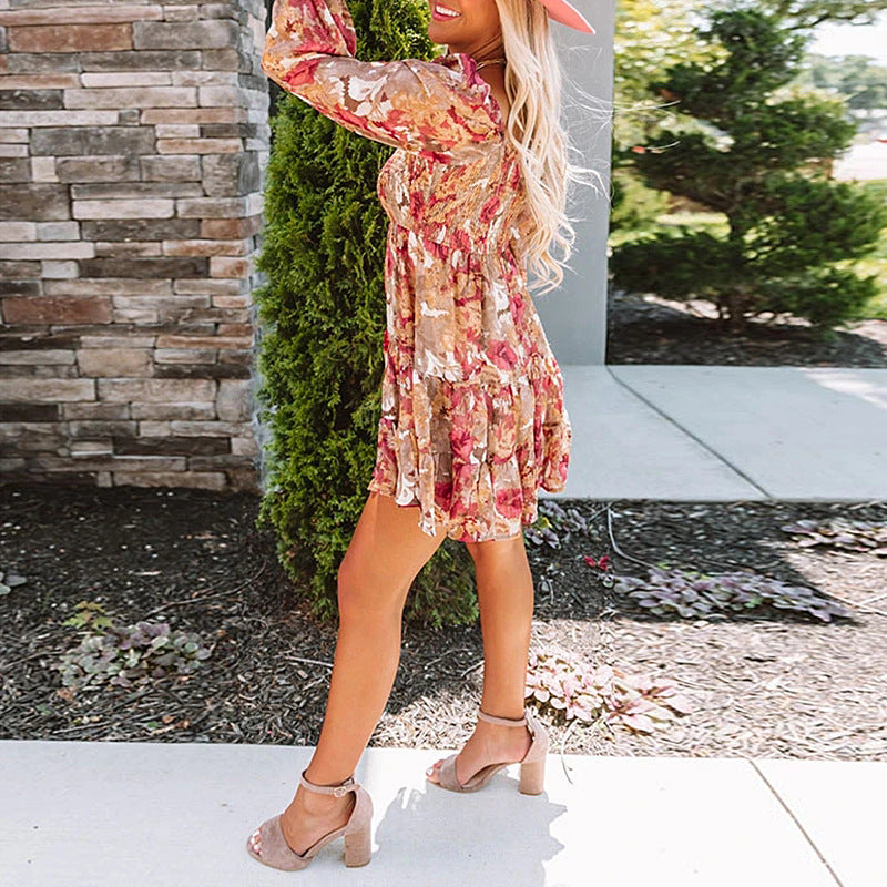 Golden Gate Floral Babydoll Tunic Ins Street