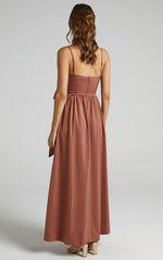 Limelight Satin High Low Maxi Dress - Mauve Ins Street