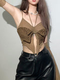 Solid Color Slim Navel Hanging Neck Straps Vest 2023-03-14 InsStreet