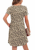 Patti Pocketed Leopard Babydoll Dress Ins Street