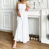 Positive Energy Strapless Maxi Dress - Off White Ins Street