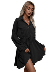 Remy Cotton Pocketed Shirt Dress - Ink - FINAL SALE Ins Street