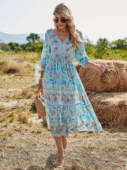 Statement Maker Floral Smocked Maxi Dress Ins Street