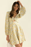 Lowri Floral Long Sleeve Cutout Maxi Dress Ins Street
