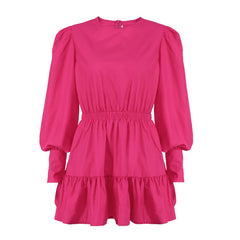 Jailen Smocked Ruffle Dress - Hot Pink Ins Street