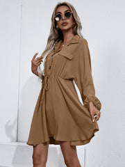 Remy Cotton Pocketed Shirt Dress - Mocha - FINAL SALE Ins Street