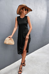 Laken Modal Blend Sleeveless Midi Dress - Faded Black Ins Street