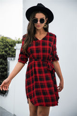 Rochester Gingham Sweater Dress Ins Street