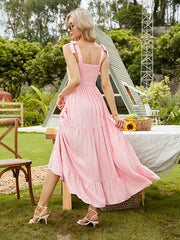 Tru Tiered Ruffle Maxi Dress - Light Peach - FINAL SALE ENDL-001