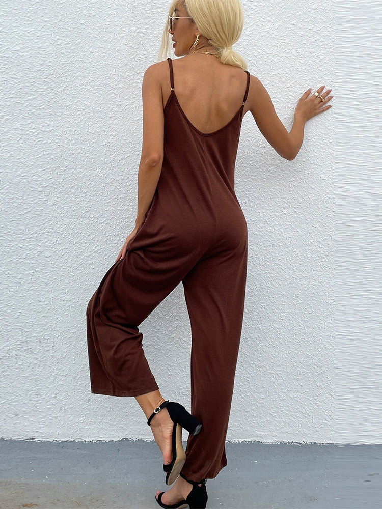 Solid Color Temperament Halter One-piece Suit 2023-03-14 InsStreet