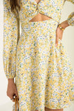 Lowri Floral Long Sleeve Cutout Maxi Dress Ins Street