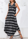 Powell Striped Adjustable Maxi Dress - Black Ins Street