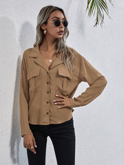 Grace Sheer Wrap Blouse - Light Mocha Ins Street