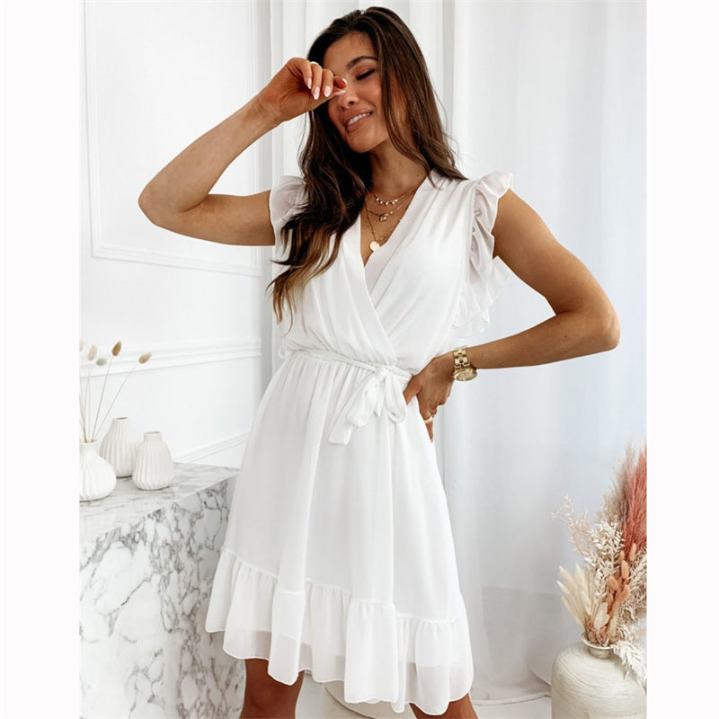 Rafi Cotton Pocketed Puff Sleeve Babydoll Tunic - Off White Ins Street