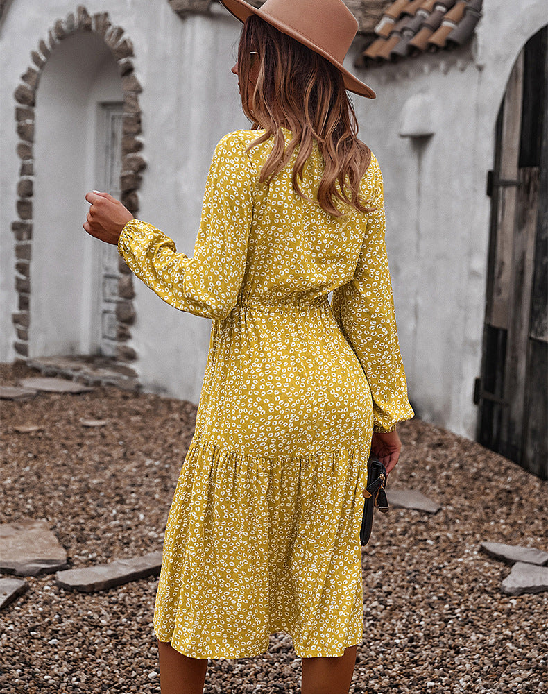 Sunshine On My Mind Floral Babydoll Dress - Mustard Ins Street