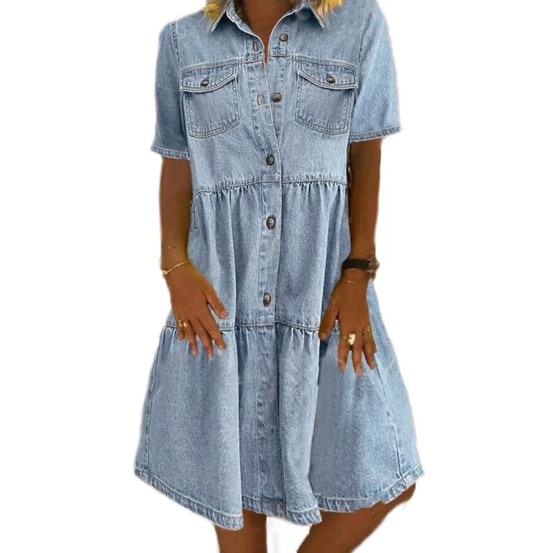 Footloose Tencel Button Down Tiered Dress - FINAL SALE – InsStreet