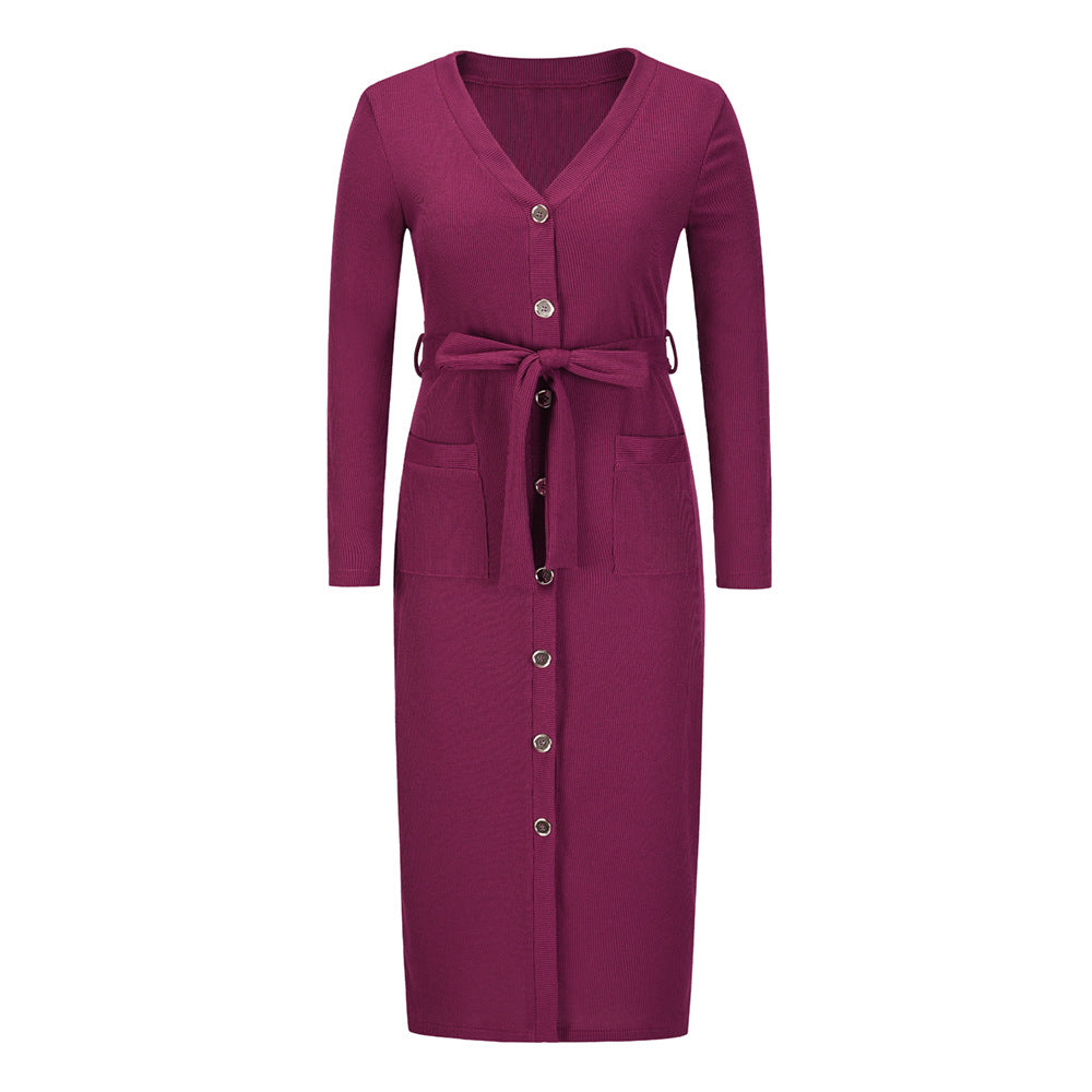 Sakura Ribbed Knit Midi Dress - Mulberry Ins Street