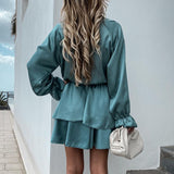 Found Love Pleated Romper - Teal Ins Street