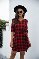 Rochester Gingham Sweater Dress Ins Street