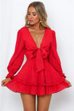 Hot In Here Pleated Chiffon Dress - Red - FINAL SALE