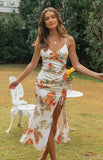 Aloe Vera Floral Slip Maxi Dress - Rose LOVE-003