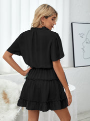 Slow It Down Smocked Tassel Dress - Black Ins Street