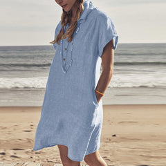 Dowling Cotton + Tencel Pocketed Chambray Shirt Dress Ins Street