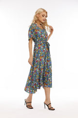 Larsen Floral Midi Dress Ins Street