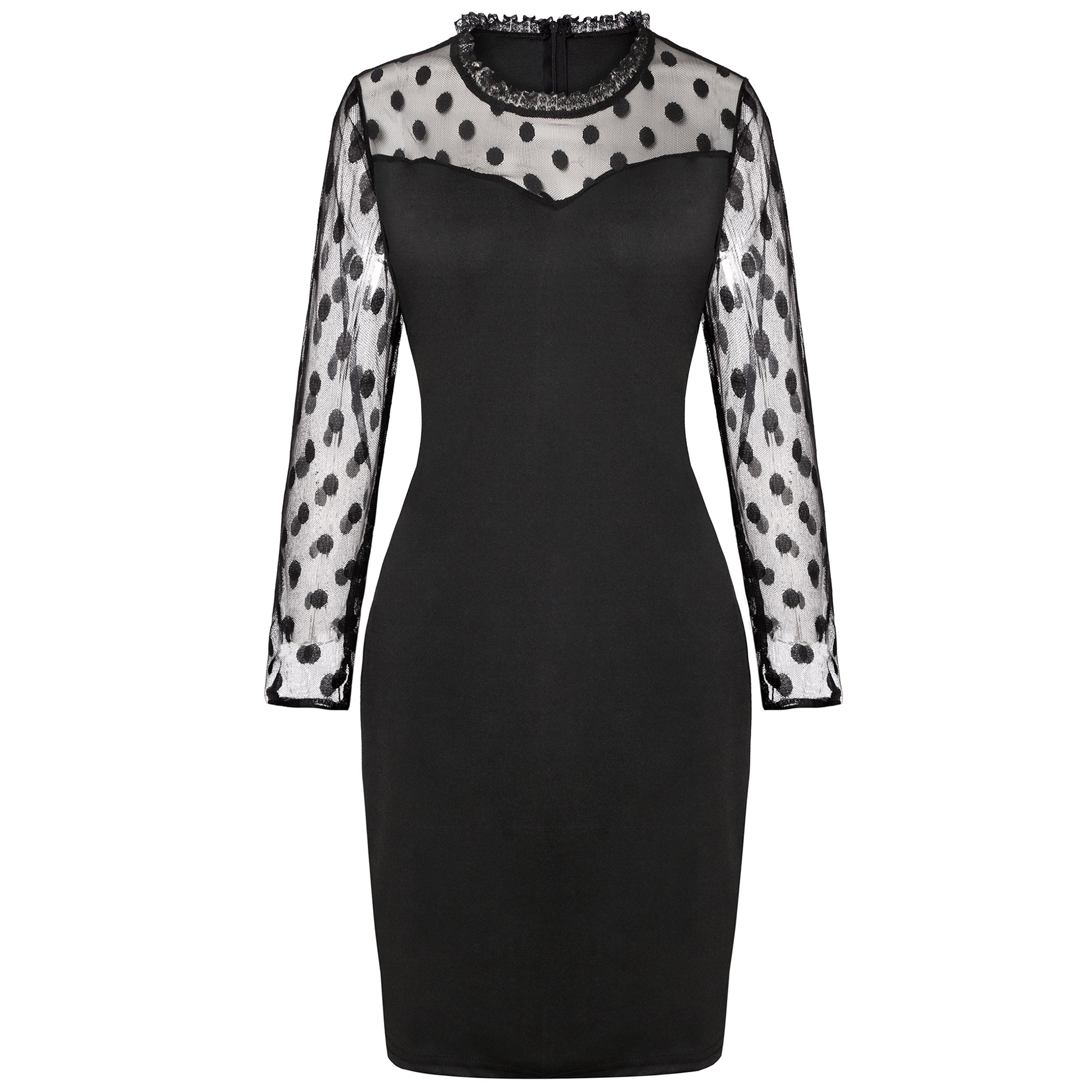 Carmina Statement Sleeve Bodycon Dress - Black - FINAL SALE Ins Street