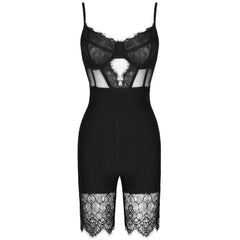 Strappy Lace Bandage Playsuit Ins Street