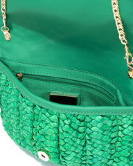 Oahu Straw Crossbody Clutch - Kelly Green Ins Street