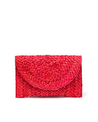 Oahu Straw Crossbody Clutch - Red Ins Street