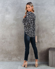 Only In Your Dreams Floral Lace Up Blouse Ins Street