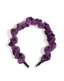 Oui Ruched Satin Headband - Purple Ins Street