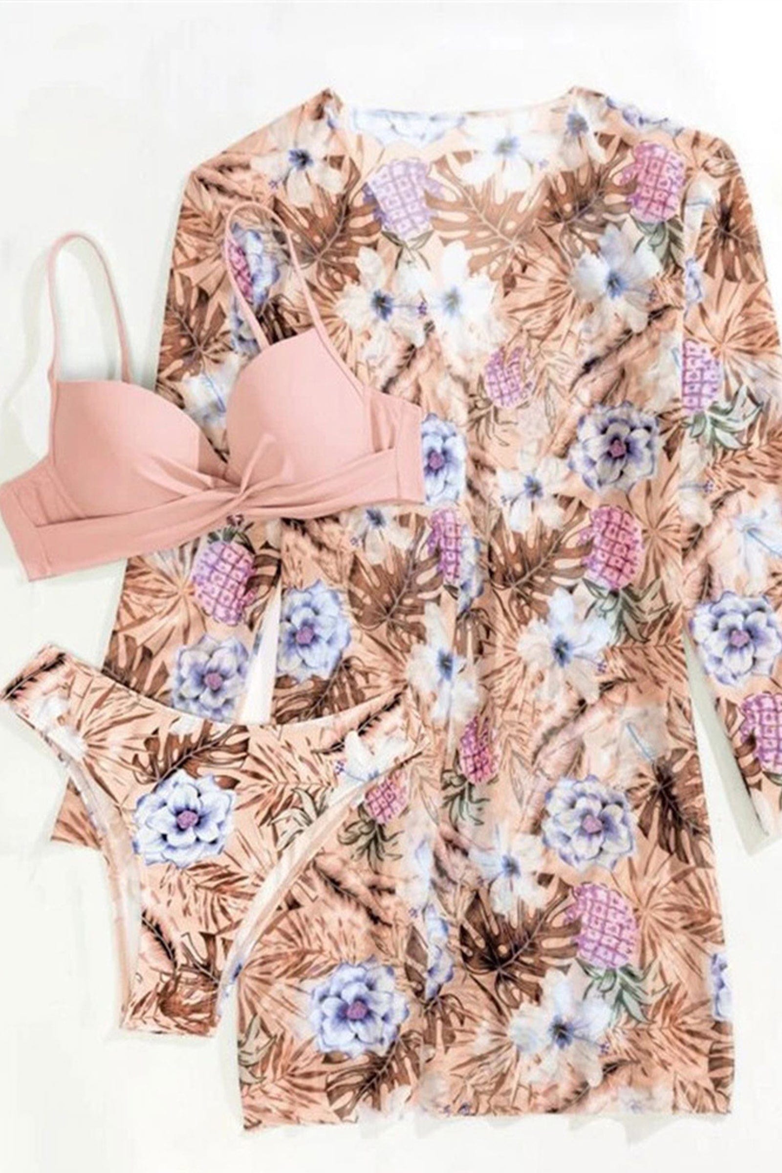 Beach Babe Three-Piece Bikini Ins Street