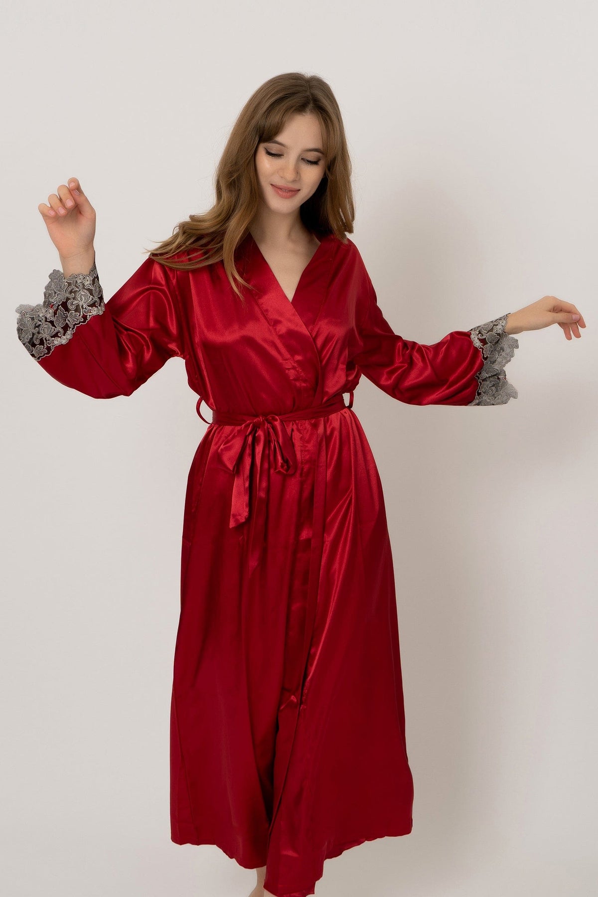 Velouette Robe-Red Ins Street