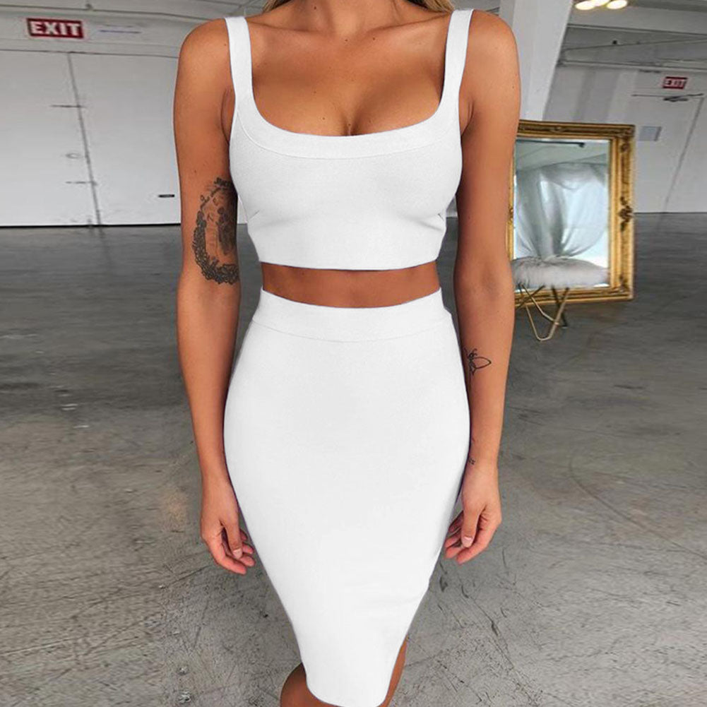 Strappy Sleeveless 2 Piece Over Knee Bandage Set Ins Street