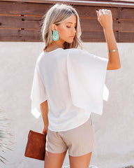 Presence Flutter Blouse - White Ins Street