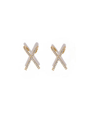 Pave Criss Cross Studs Ins Street