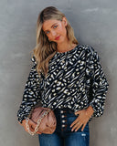 Peacock Printed Ruffle Blouse Ins Street