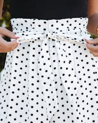 Perfection Polka Dot Paper Bag Waist Shorts SALT-001